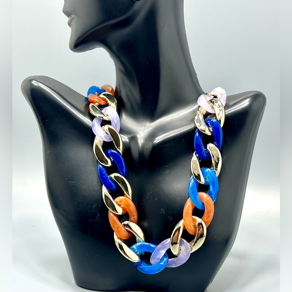 J.Crew Colorful Chain Link Necklace